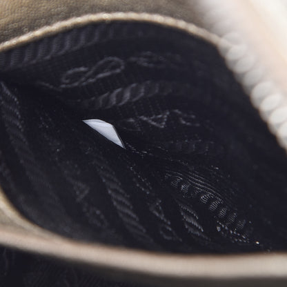 Prada Metallic Nappa Impunture Diagramme Crossbody Pirite 7 of 8