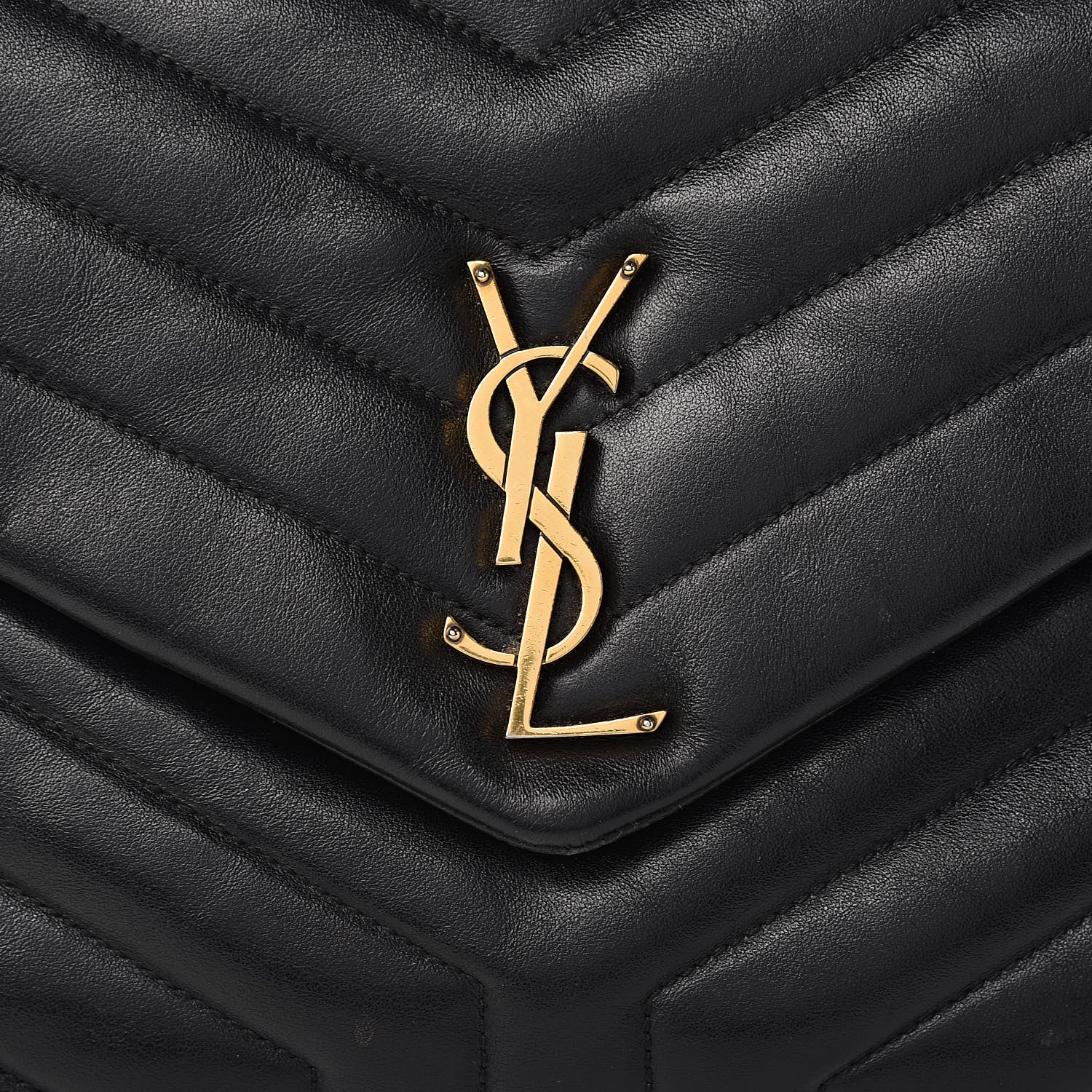 Saint Laurent Calfskin Y Quilted Monogram Medium Loulou Chain Satchel Black 15 of 15