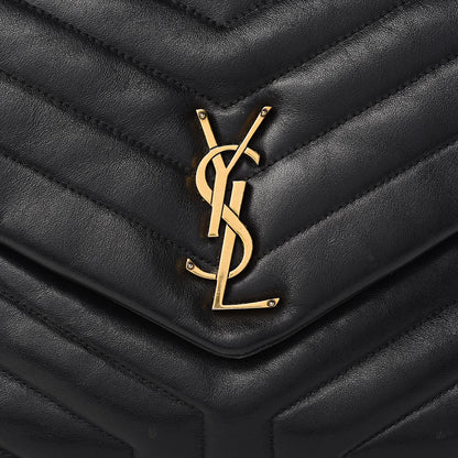 Saint Laurent Calfskin Y Quilted Monogram Medium Loulou Chain Satchel Black 15 of 15