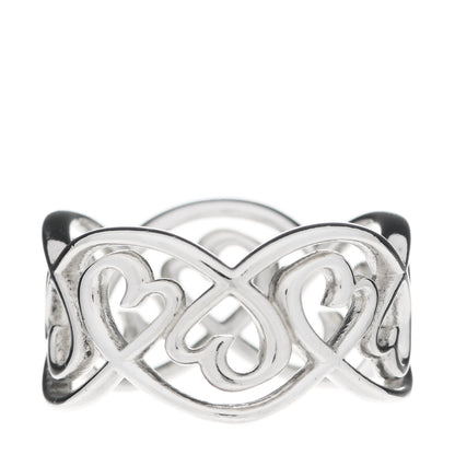 Tiffany Sterling Silver Paloma Picasso Loving Heart Band Ring 54 7 3 of 4