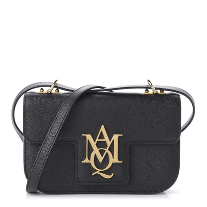 Alexander McQueen Grained Calfskin Small Insignia Flap Black 1 of 9