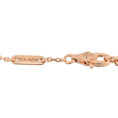 Van Cleef & Arpels 18K Rose Gold Carnelian Sweet Alhambra Bracelet 3 of 3
