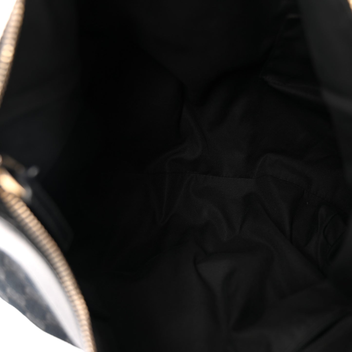 Monogram Large D Gold Ring Hobo Black