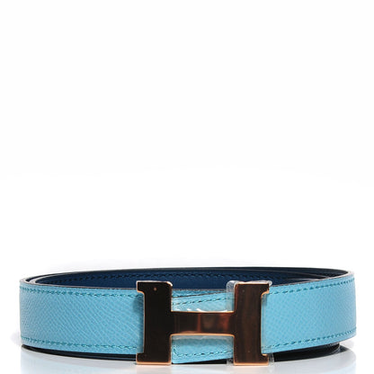 Hermes Epsom Swift 24mm Mini Constance H Belt 75 Bleu Atoll Colvert 3 of 9
