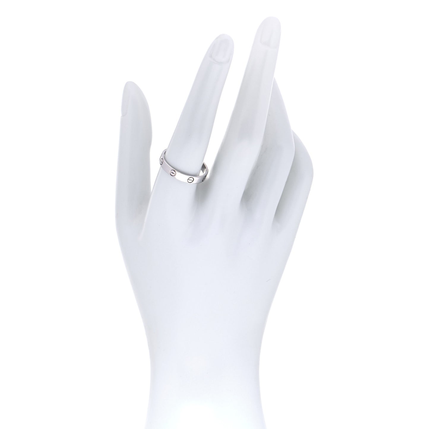 18K White Gold 3.5mm LOVE Wedding Band Ring 60 9