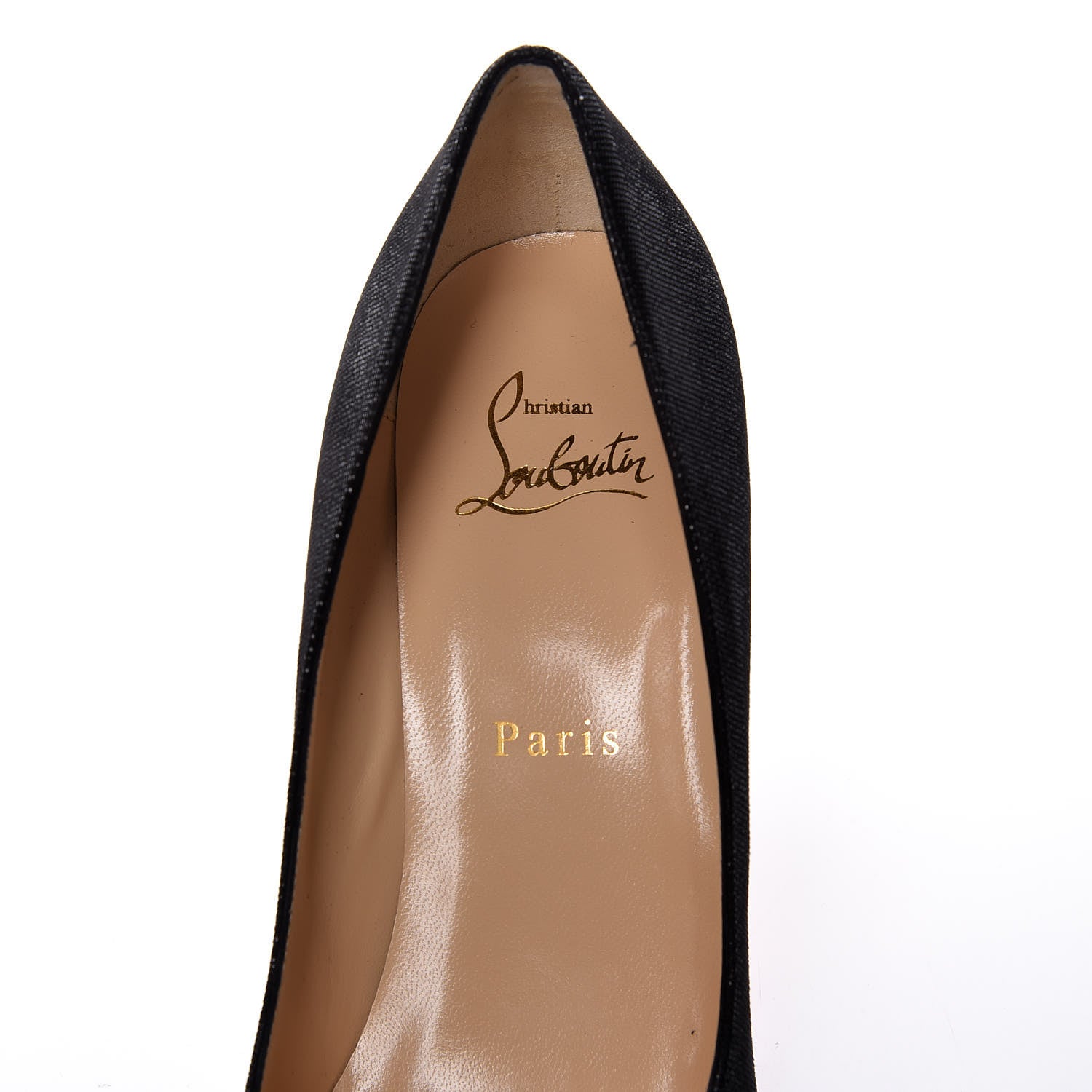 Christian Louboutin Suede Pailette Pigalle Follies 85 Pumps 37 Black 6 of 8