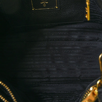 Prada Vitello Daino Tote Black 4 of 10
