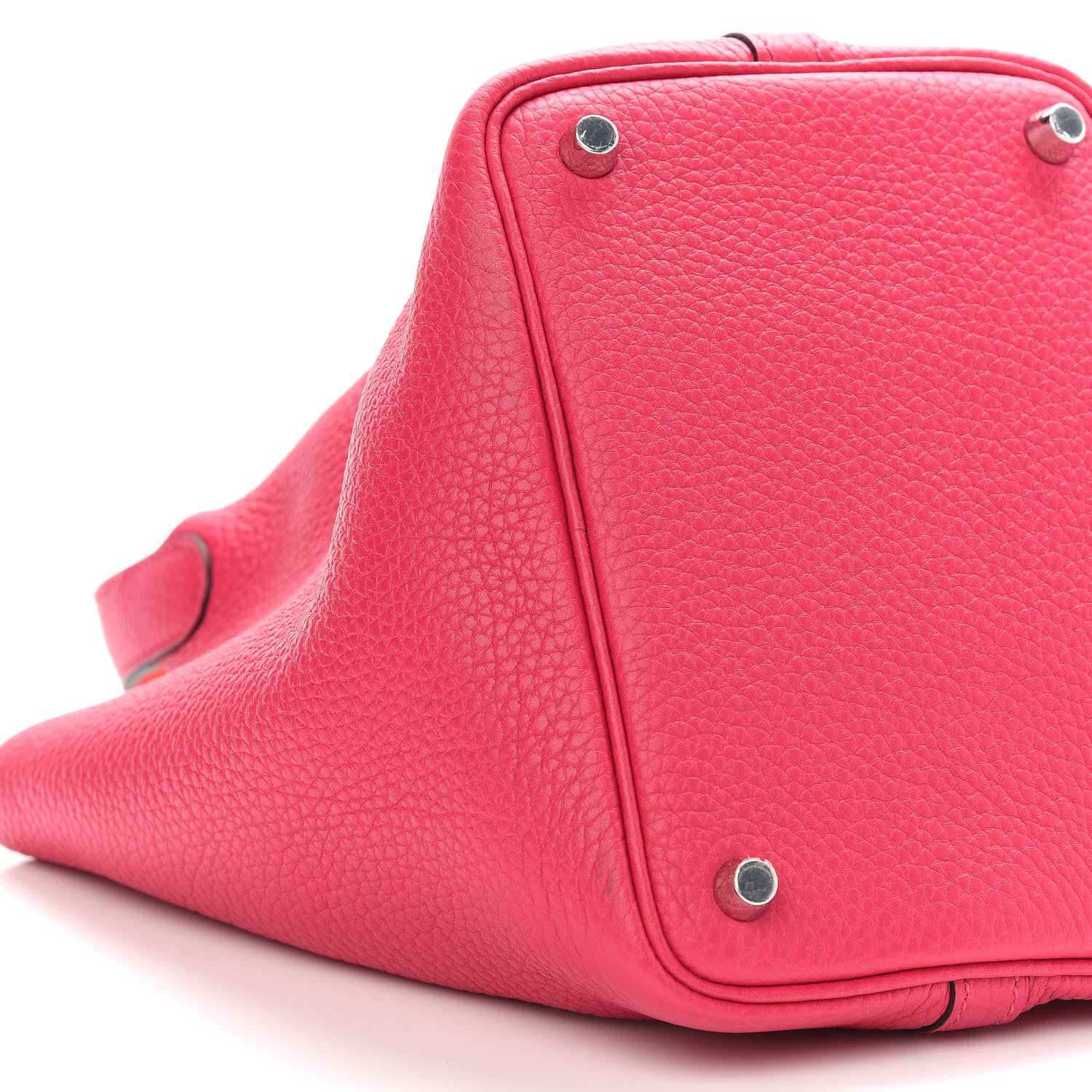 Hermes Taurillon Clemence Swift Eclat Picotin Lock 18 PM Rose Mexico Rouge De Coeur 7 of 8