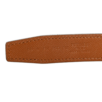 Hermes Madame Calfskin H Plume Canvas 24mm Chaine D'Ancre Reversible Belt Gold Ecru 4 of 6
