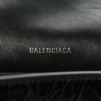 Balenciaga Crushed Calfskin Monochrome Medium Crush Chain Bag Black 6 of 10