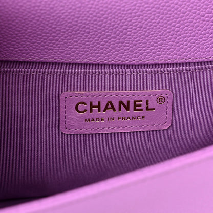 Chanel Caviar Quilted Medium Boy Flap Purple 6 of 11
