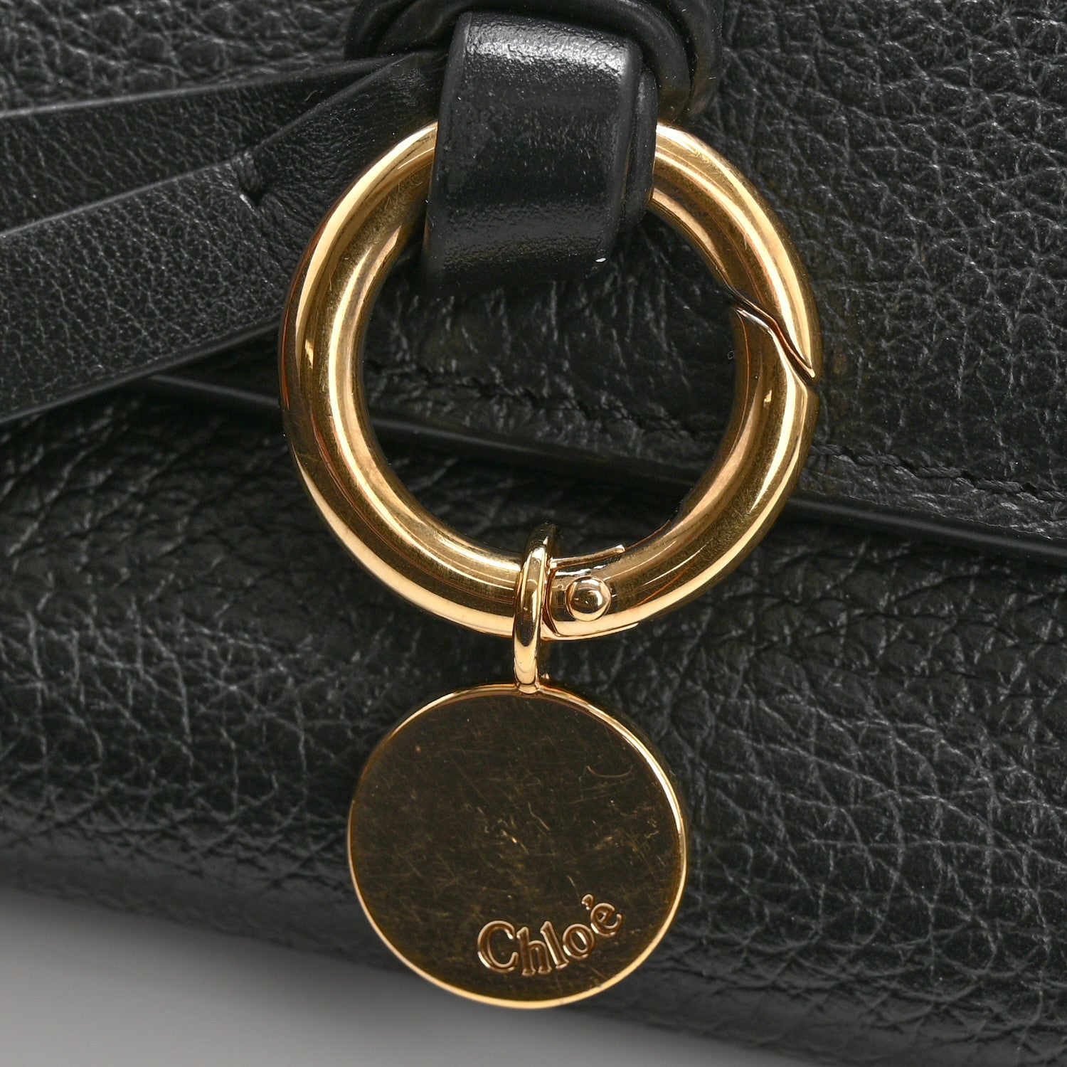 Chloe Calfskin Alphabet Tri-Fold Black 9 of 10