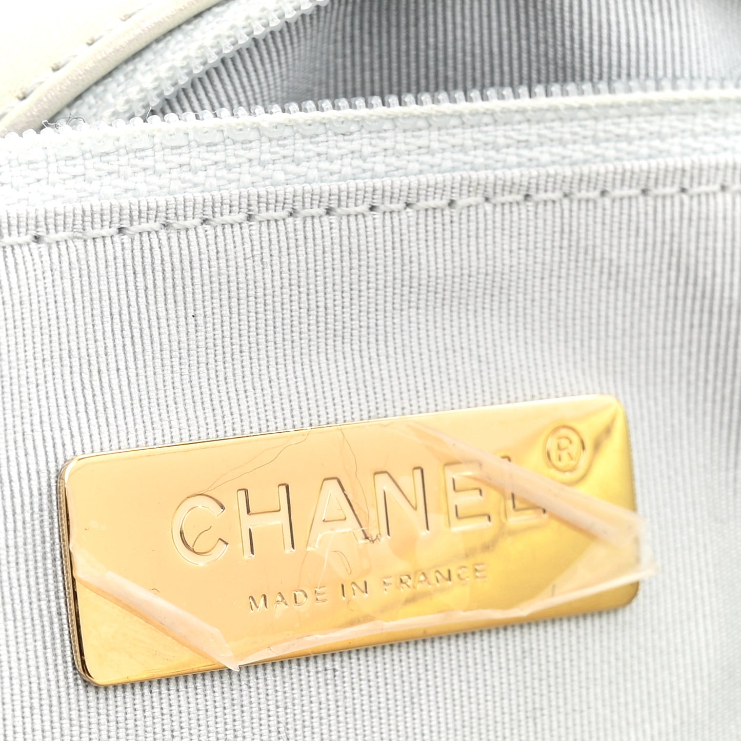 Iridescent Calfskin Quilted Medium Chanel 19 Flap  White