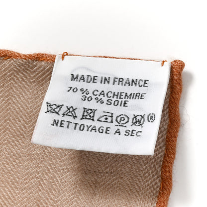 Hermes Silk Cashmere Brides De Gala Applique Pique Shawl 140 Beige Naturel Jaune 3 of 6
