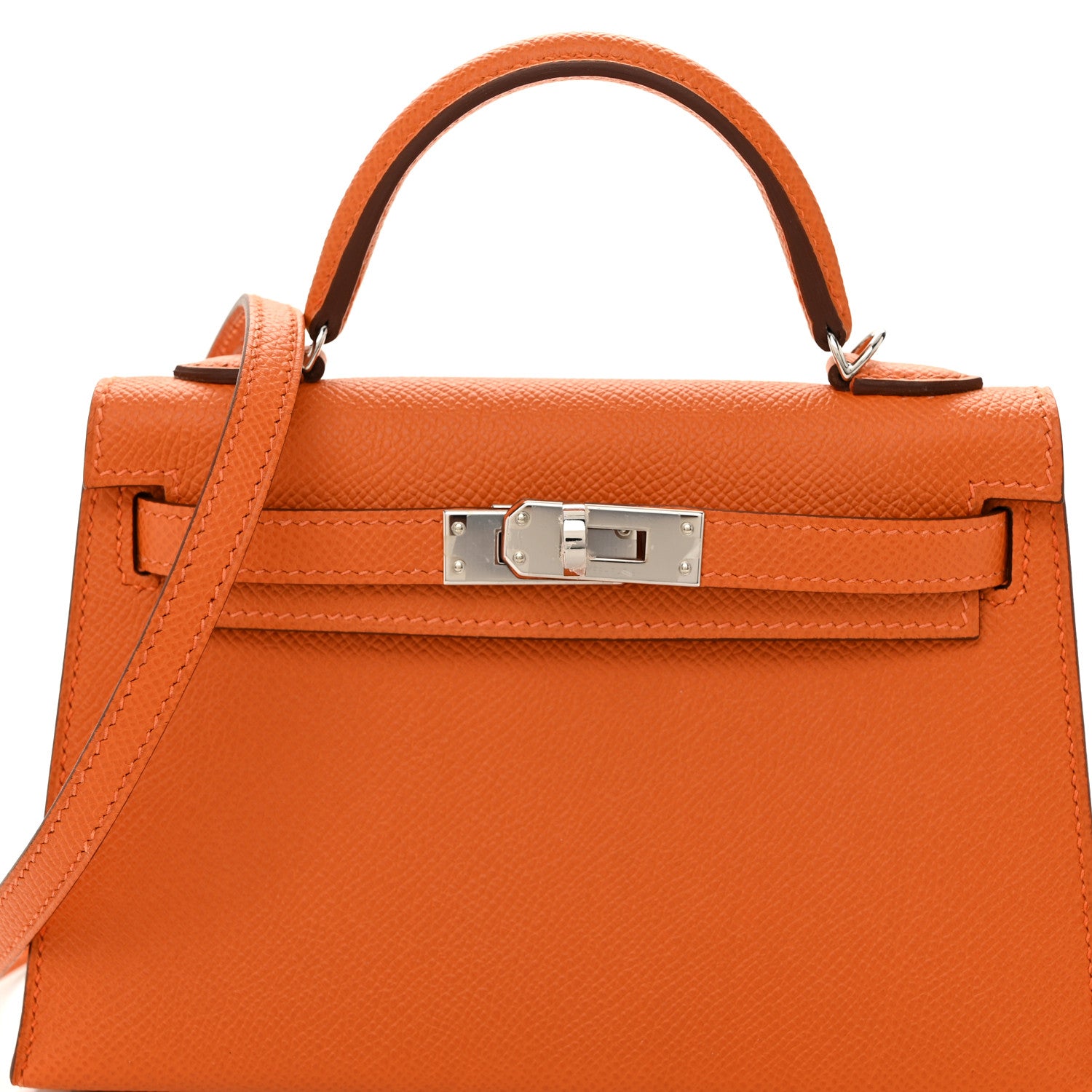 Hermes Epsom Mini Kelly Sellier 20 Orange 8 of 11