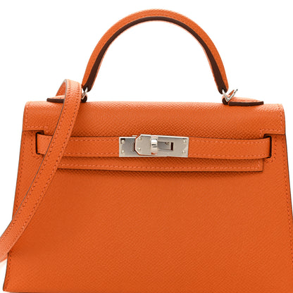 Hermes Epsom Mini Kelly Sellier 20 Orange 8 of 11