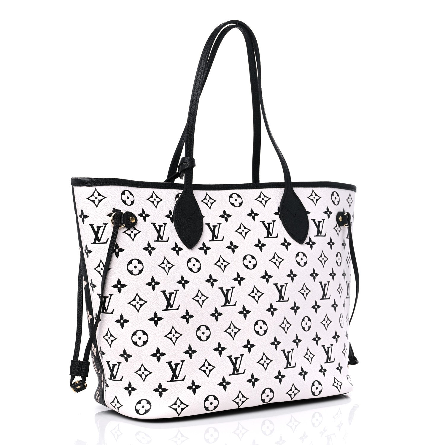 Louis Vuitton Empreinte Spring In The City Neverfull MM Black White Pink 4 of 9