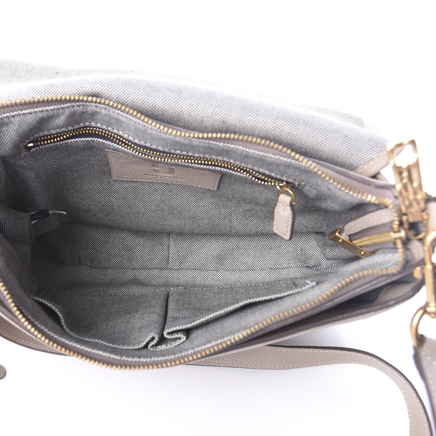 Marc Jacobs Calfskin Interlock Courier Messenger Taupe 5 of 9