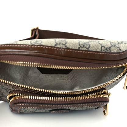 Gucci GG Supreme Monogram Textured Calfskin Retro Interlocking G Belt Bag Beige Ebony Brown Sugar 5 of 10