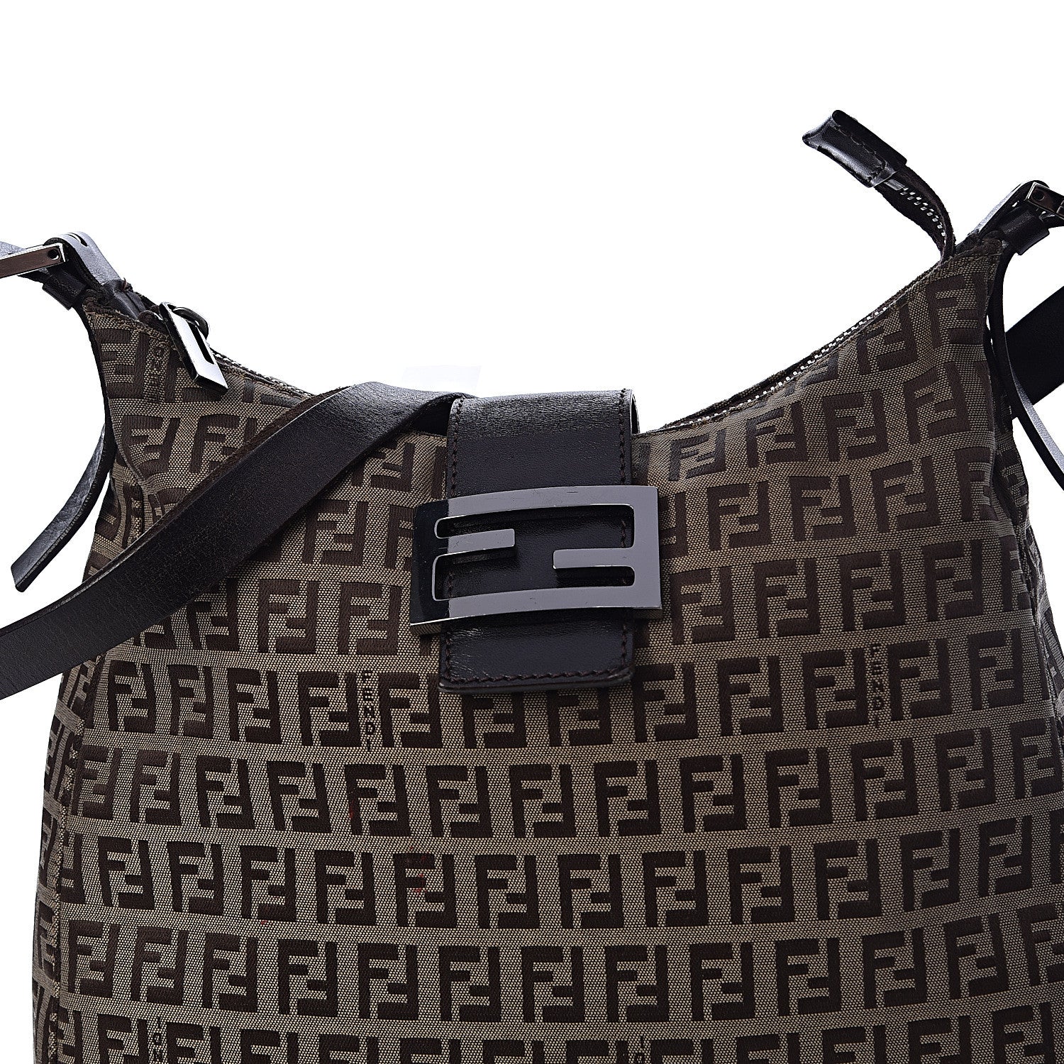 Fendi Zucchino Hobo Dark Brown 15 of 15