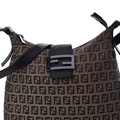 Fendi Zucchino Hobo Dark Brown 15 of 15