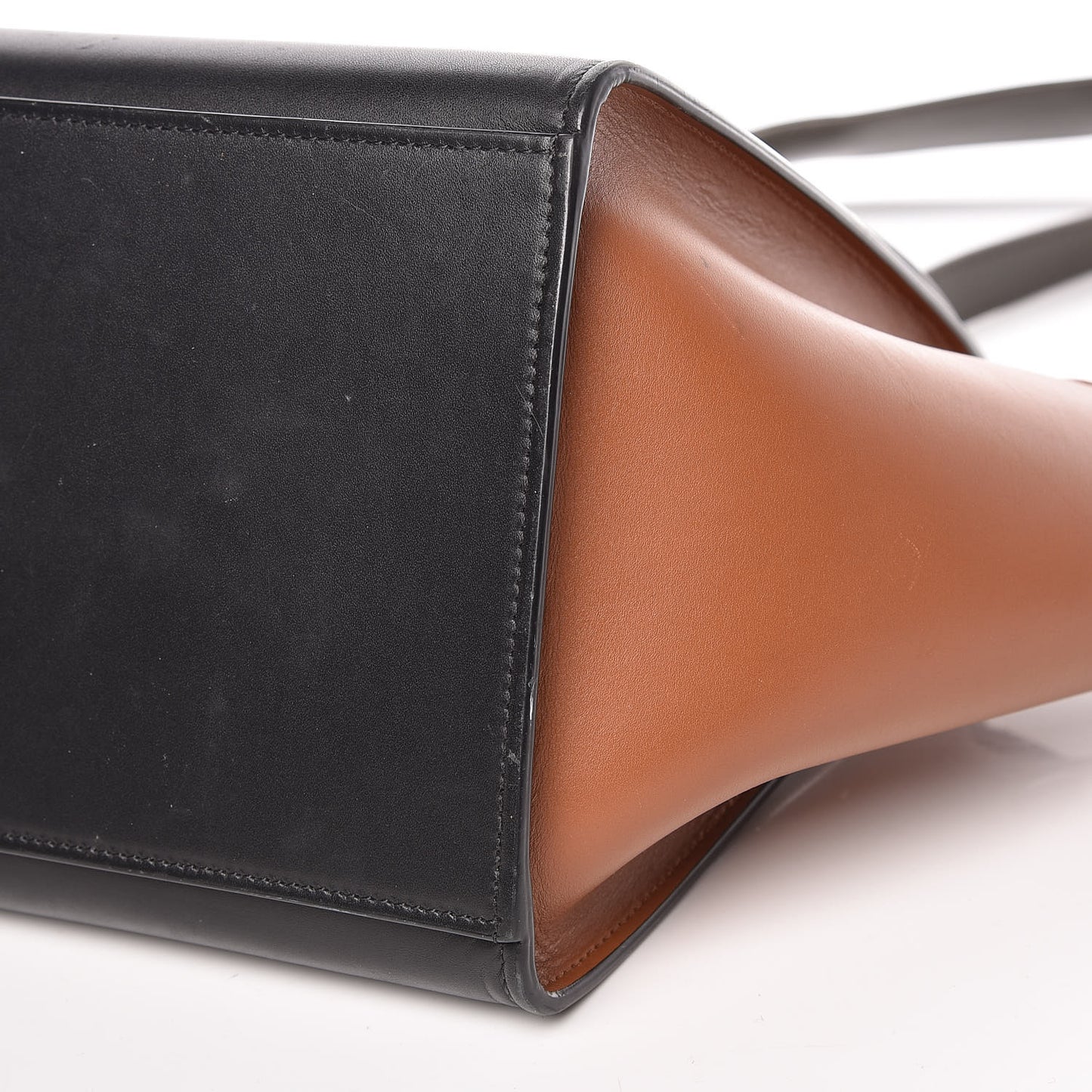 Satin Calfskin Small Tri-Color Trapeze Khaki