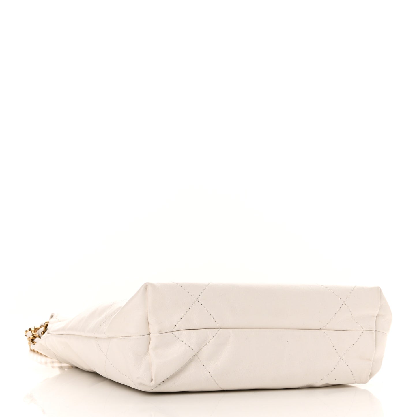 Shiny Calfskin Quilted Mini Chanel 22 White