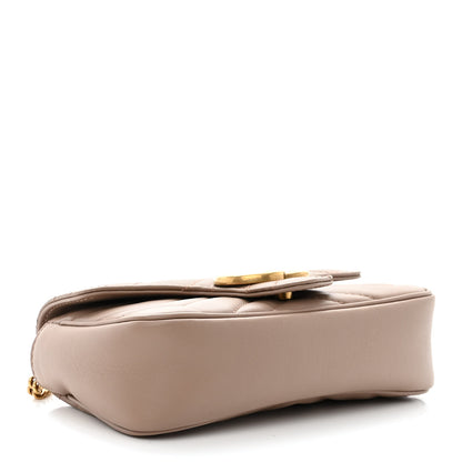 Gucci Calfskin Matelasse Super Mini GG Marmont Shoulder Bag Porcelain Rose 4 of 10