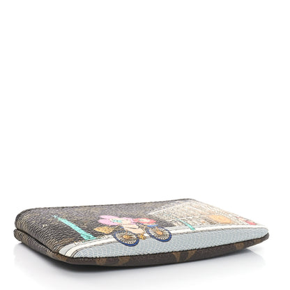 Louis Vuitton Monogram 2022 Christmas Animation Paris Key Pouch Pink 4 of 7