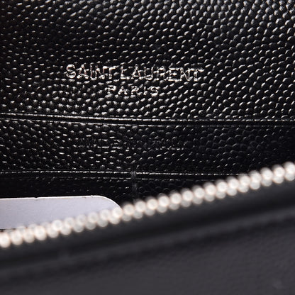 Saint Laurent Grain De Poudre Classic Monogram Kate Tassel Chain Wallet Black 7 of 12
