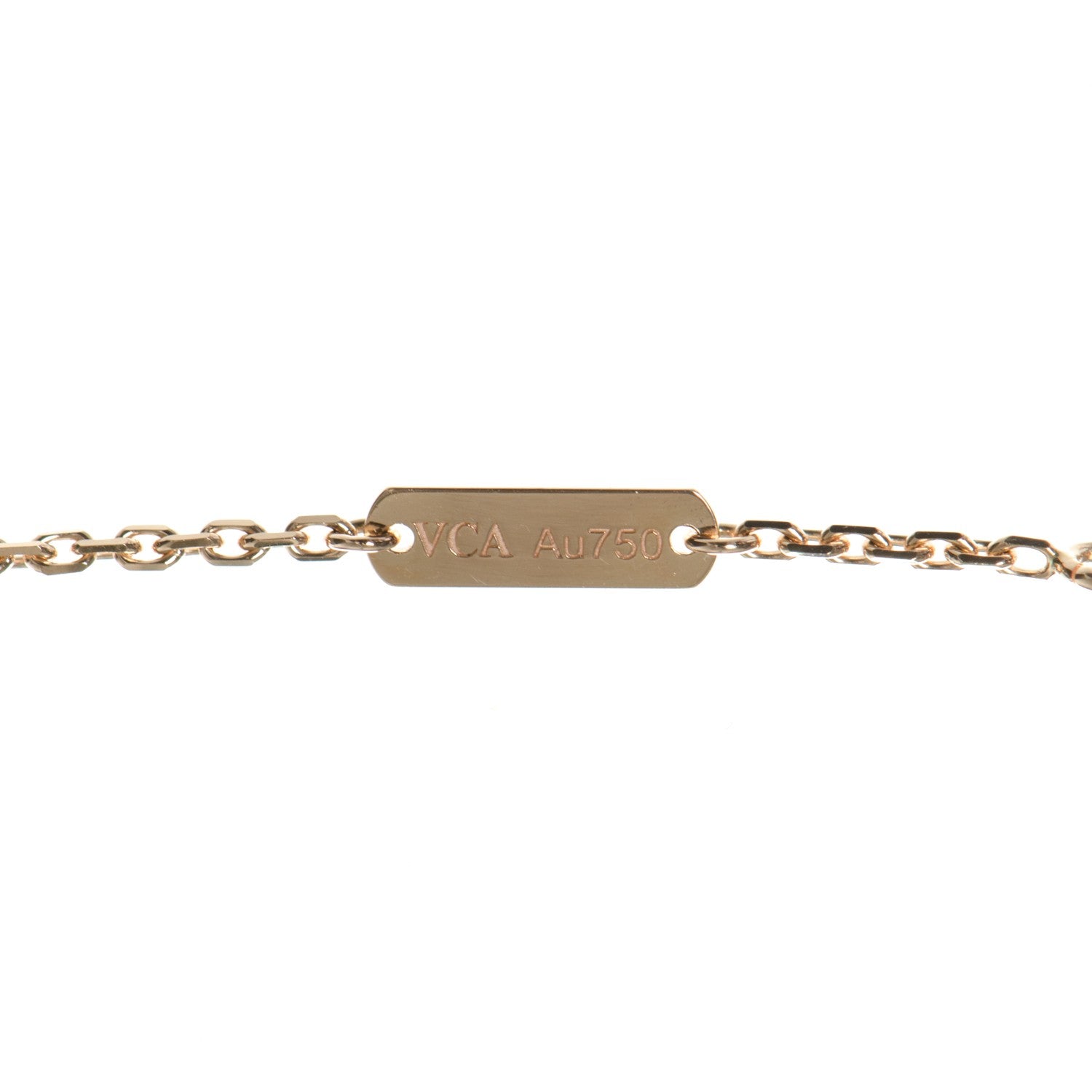 Van Cleef & Arpels 18K Rose Gold Diamond Black Onyx Vintage Alhambra Pendant Necklace 4 of 6