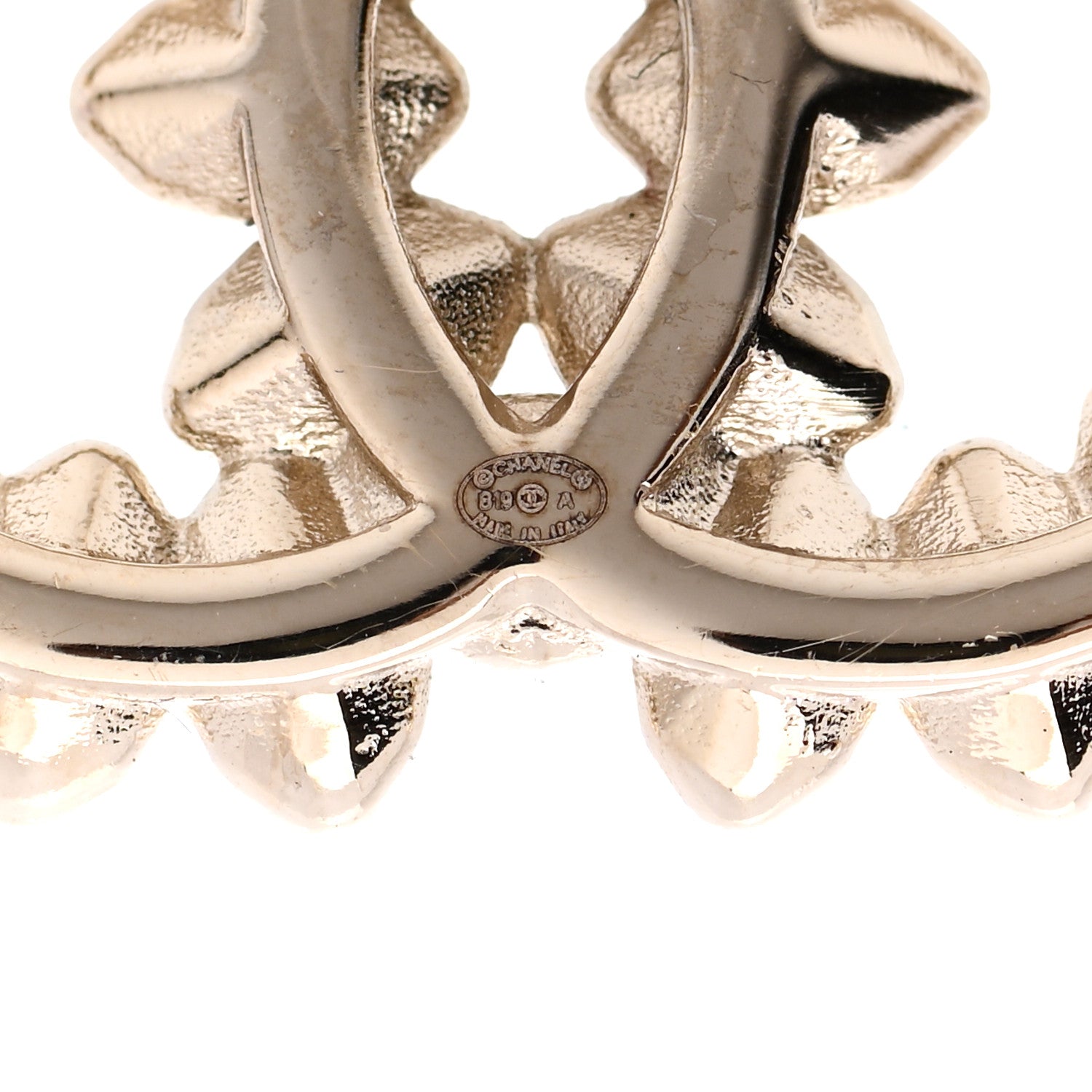 Chanel Strass Crystal Pearl Dazzling Wheat CC Earrings Light Gold 4 of 4