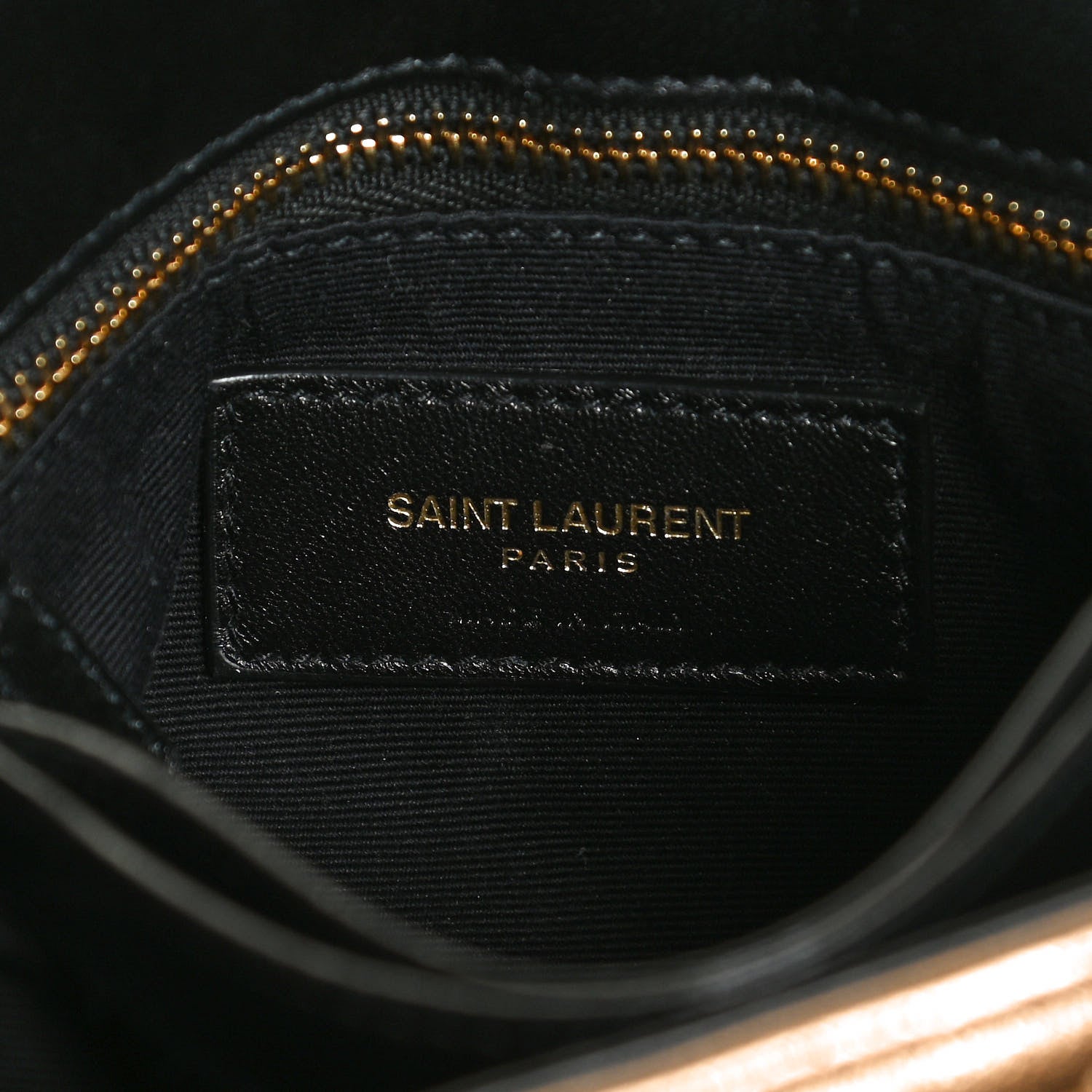 Saint Laurent Metallic Calfskin Y Quilted Monogram Toy Loulou Crossbody Bag Gold 6 of 11