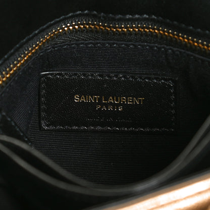 Saint Laurent Metallic Calfskin Y Quilted Monogram Toy Loulou Crossbody Bag Gold 6 of 11