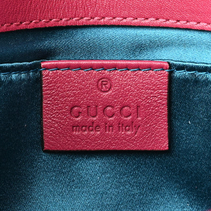 Gucci Velvet Matelasse Embroidered Mini GG Marmont Shoulder Bag Light Raspberry Rose 6 of 11