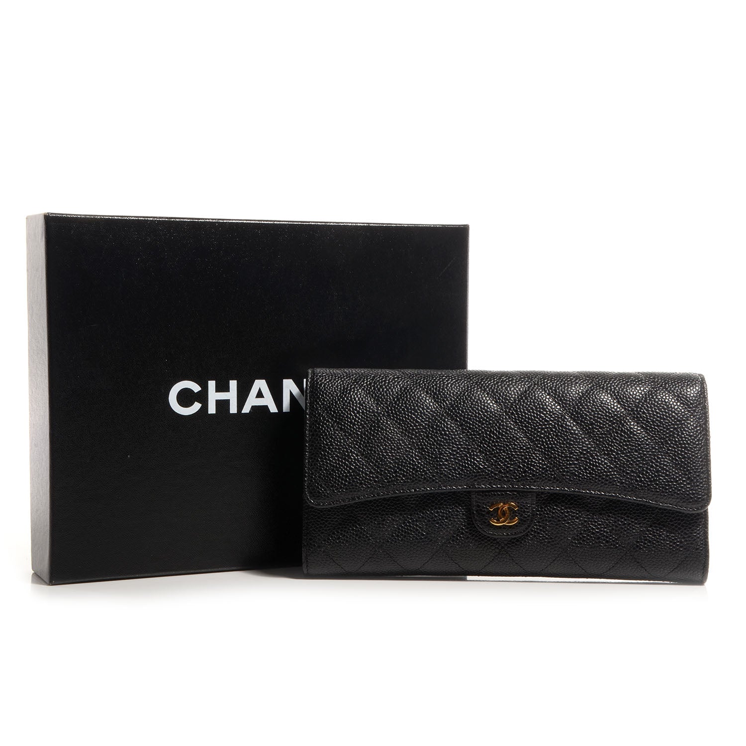 Chanel Caviar Travel Wallet Black 9 of 9