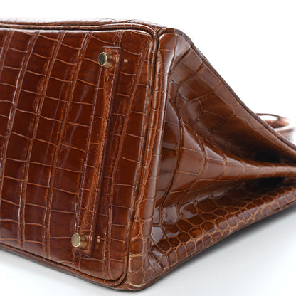 Hermes Shiny Porosus Crocodile Birkin 35 Etrusque 34 of 35