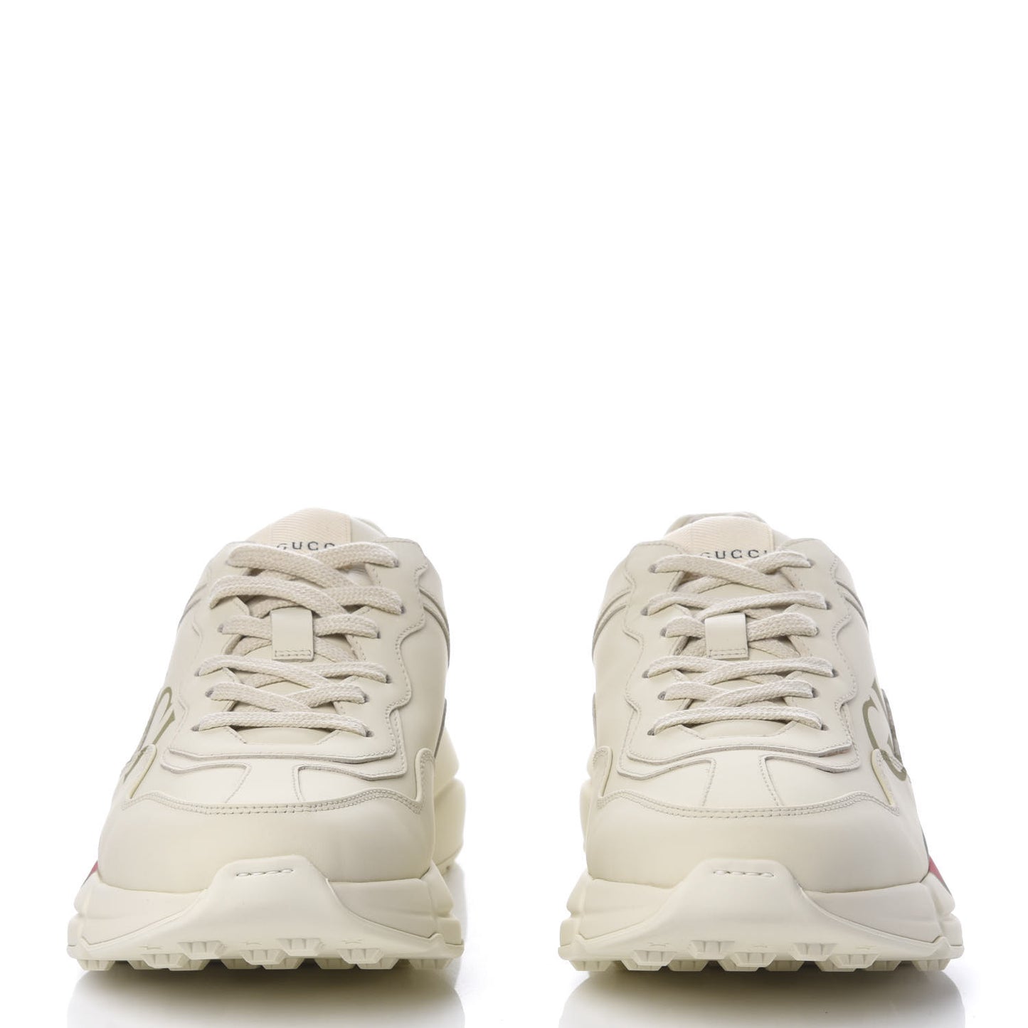 Calfskin Logo Womens Rhyton Sneakers 38.5 Ivory