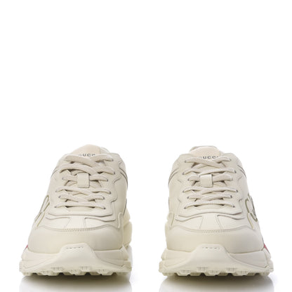 Gucci Calfskin Logo Womens Rhyton Sneakers 38.5 Ivory 3 of 10