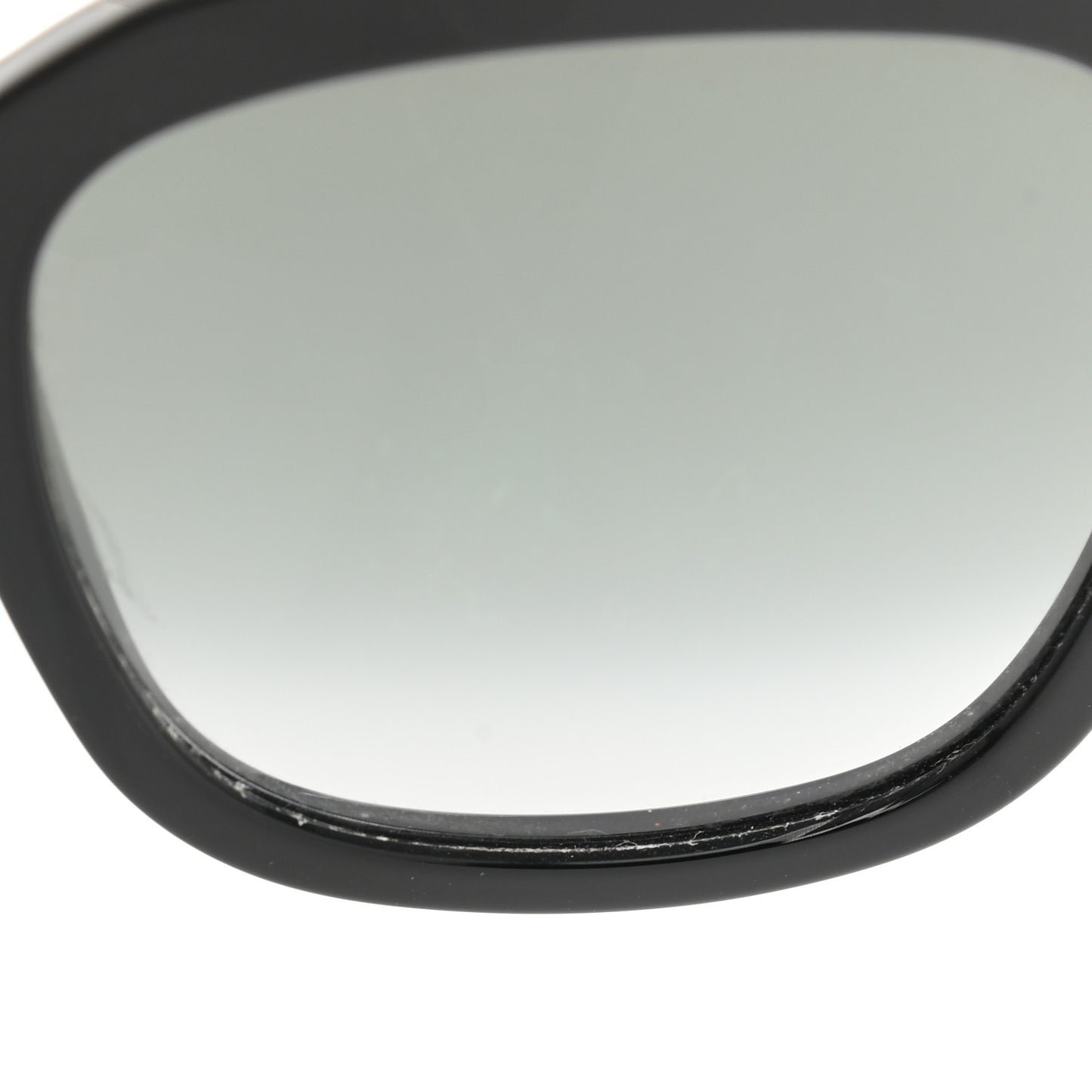 Acetate Square Frame Web Glitter Sunglasses GG0034S Black Green