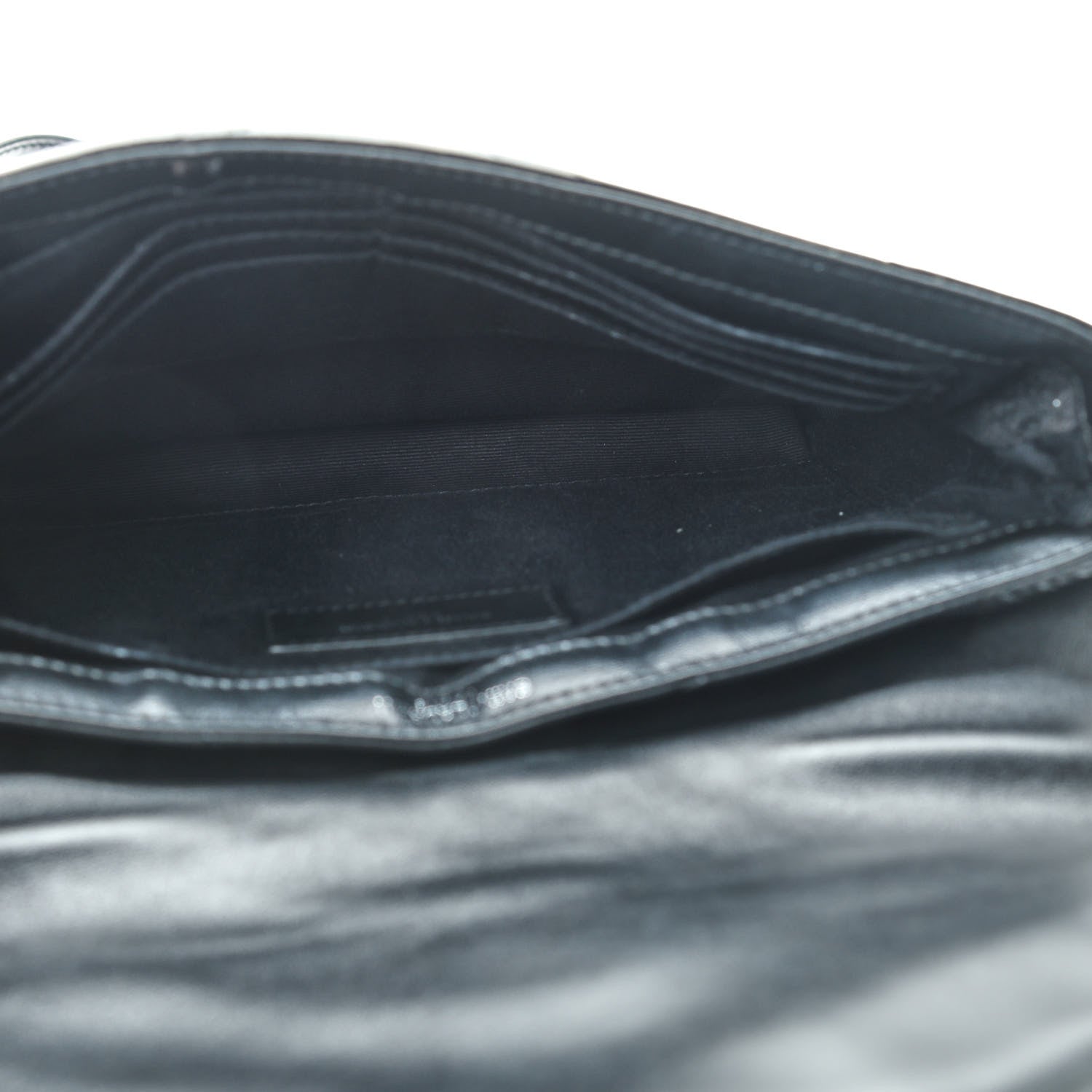 Saint Laurent Calfskin Y Quilted Monogram Loulou Flap Bag Black 5 of 9