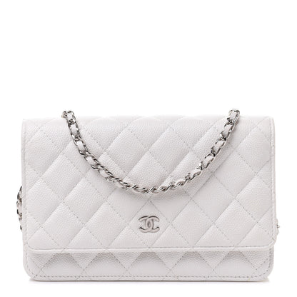 Chanel Caviar Quilted Wallet On Chain WOC White 1 of 12
