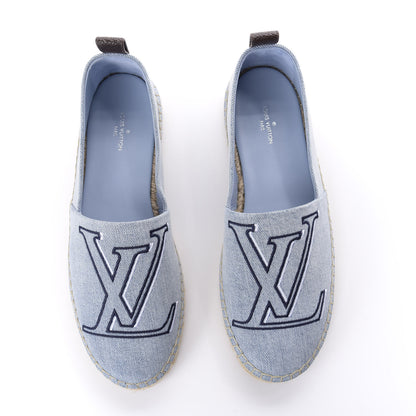 Louis Vuitton Denim Monogram Espadrilles 37 Blue 5 of 10
