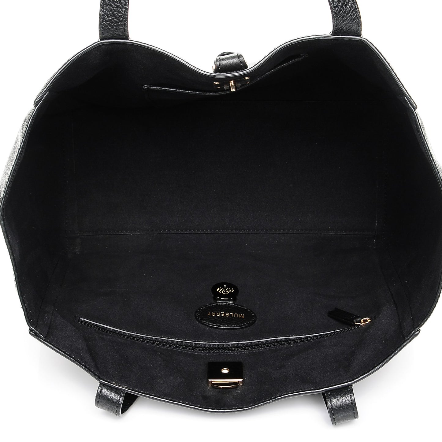 Soft Small Grain Calfskin Tessie Tote Black