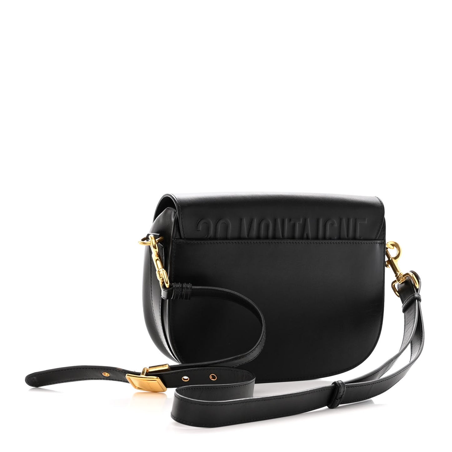 Box Calfskin Medium Bobby Flap Black