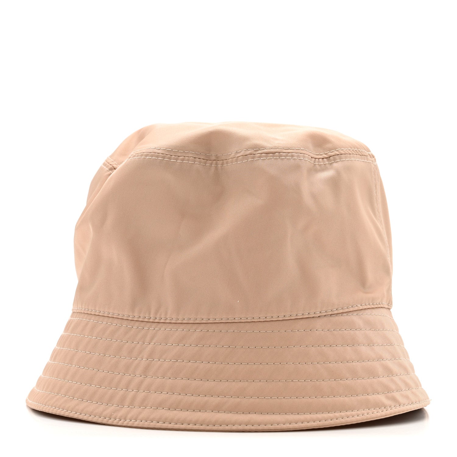 Prada Re-Nylon Metal Triangle Logo Womens Bucket Hat S Sabbia 6 of 10