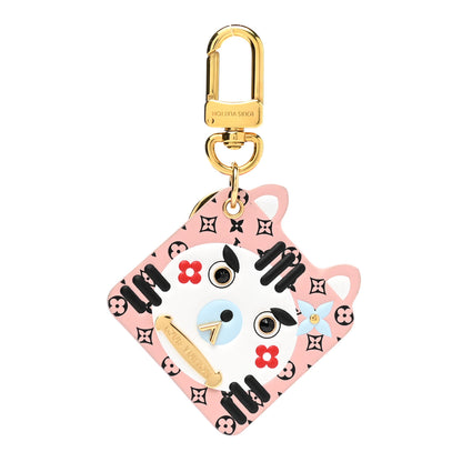 Louis Vuitton Monogram Fun Face Cat Bag Charm Rose Pale 1 of 4
