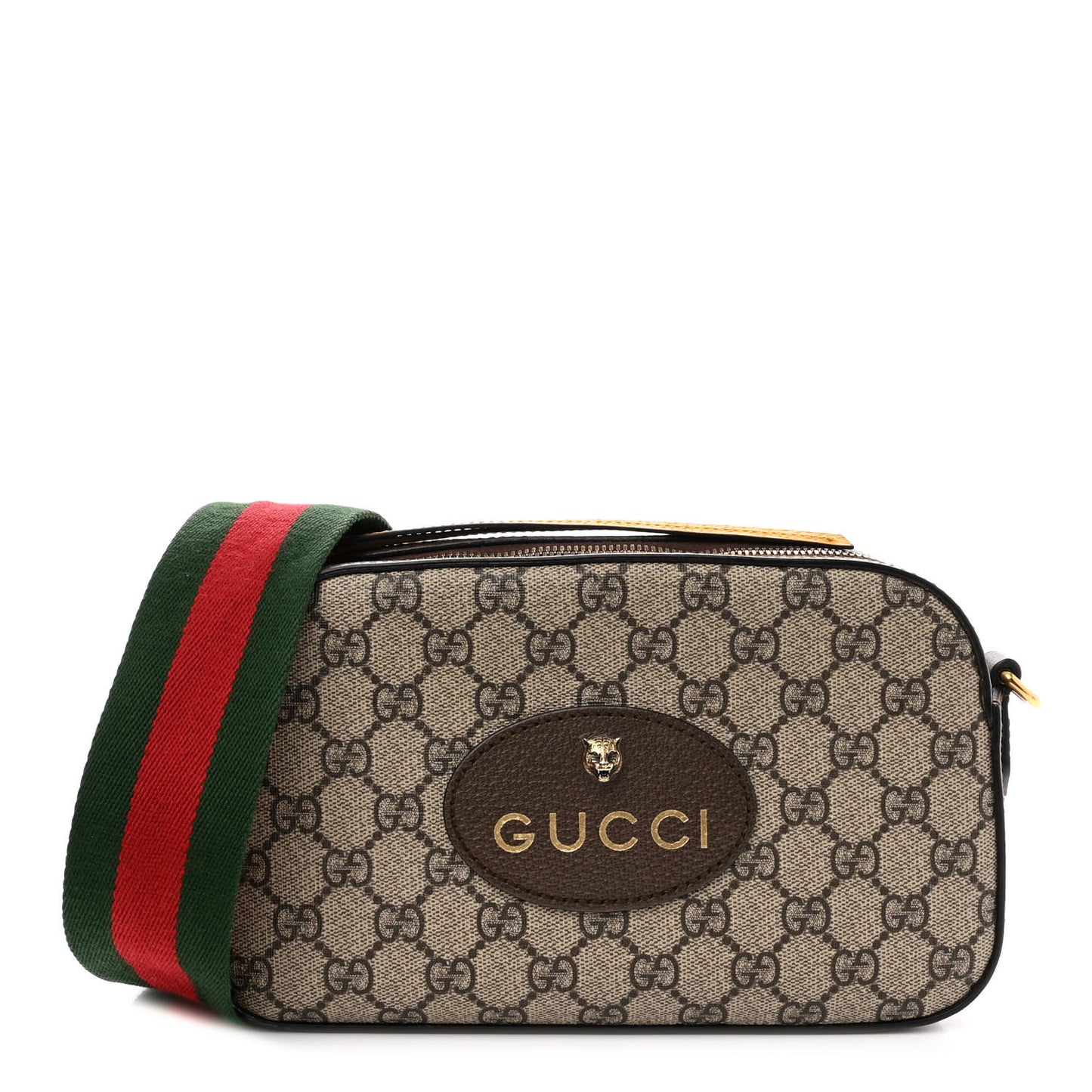 GG Supreme Monogram Web Neo Vintage Shoulder Bag Beige New Acero Crop