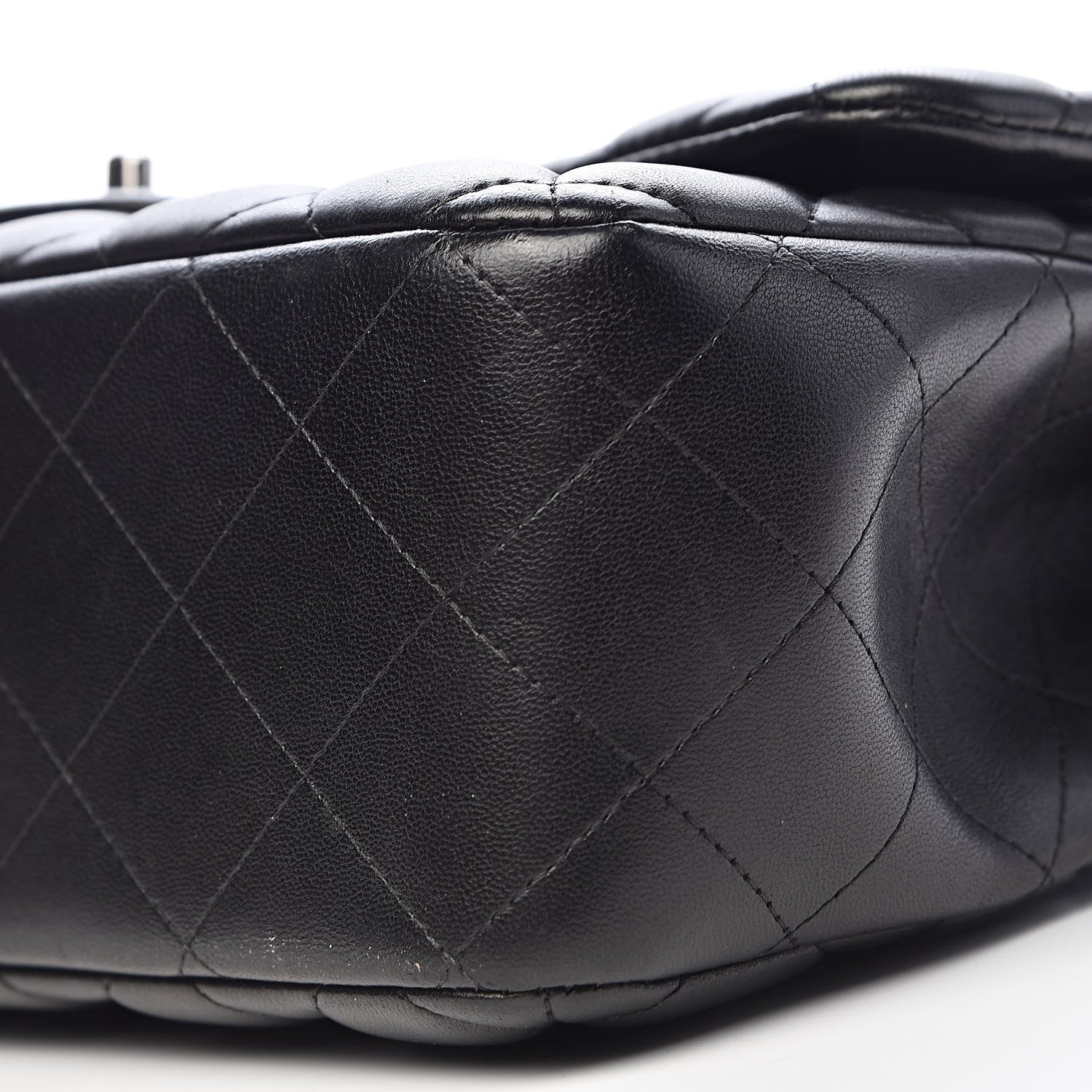Chanel Lambskin Quilted Jumbo Double Flap Black 11 of 12