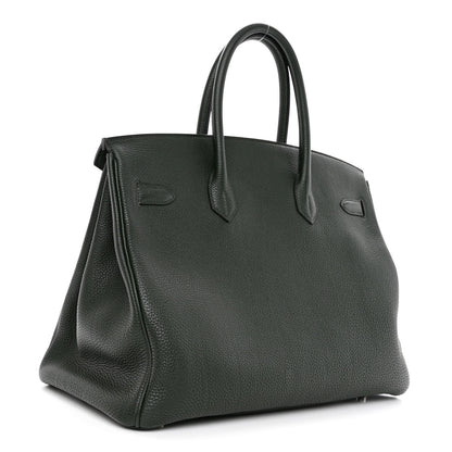 Hermes Togo BIRKIN 35 Vert Fonce 3 of 12